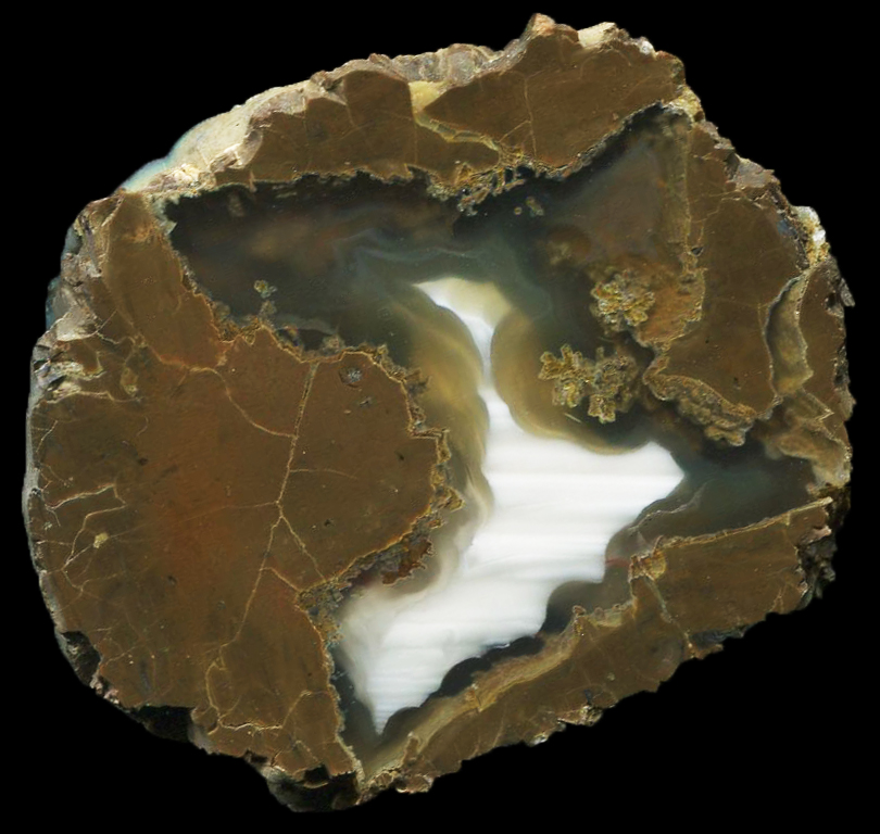 Wild Iris Thunderegg with Opal and Plume